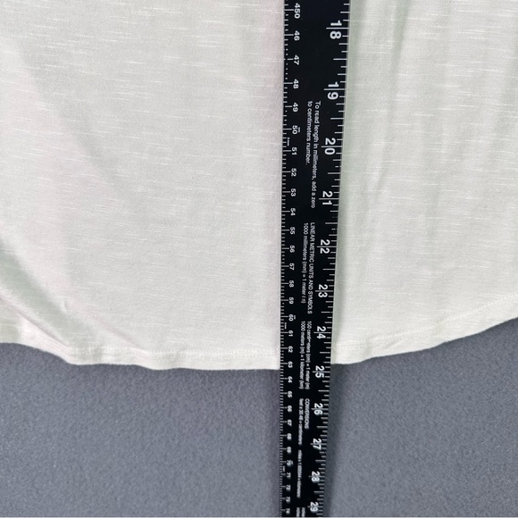 KNOX ROSE White Flowy Boho Short Sleeve Smocked Embroidered Breezy Blouse Size S - Picture 14 of 15